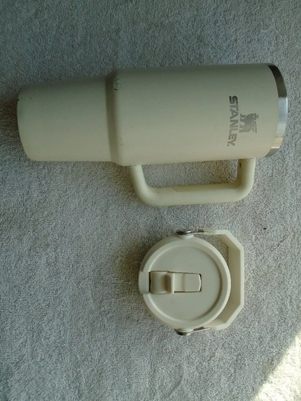 Stanley 30oz Tumbler Mug Cup White With Top Stainless Steel Used - Picture 10 of 11